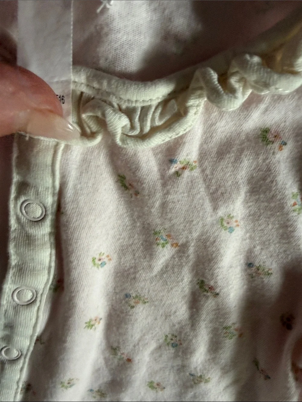 Baby Girls Pink Floral Footed One-Piece Sleeper & Ladybug1 piece footed sleeper
